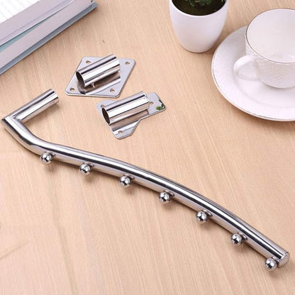 2 Pack Wall Mounted Folding Clothes Hanger Rack, Folding Hanger Detachable Sturdy Swing Arm Coat Hanger Stainless Steel Clothes Hook Closet Rod Clothing Holder Drying Racks for Bathrooms Laundry Room