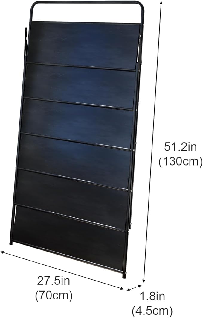 6 Tier No-Assembly Shoe Rack, Foldable Shoes Rack Organizer Without Installation, Portable Solid Metal Shoe Shelves for Closet, Entryway, Front Door Entrance