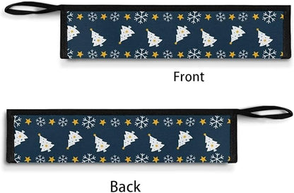 Christmas Trees Snowflakes Flatware Storage Bag Tableware Carrier Bag Dinnerware Organizer Easy of Cleaning & Light to Carry with Handle Holds up to The Rest of Time