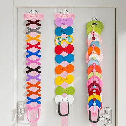 6 Pcs 38" Hair Bow Holder Organizer for Girls, Ribbon Hair Bow Display Hanger, Hair Bow Clips Storage Rack for Girls Hair Accessories
