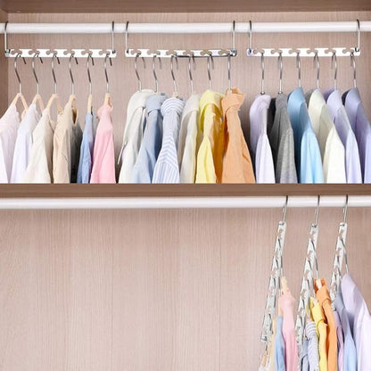 Metal Magic Hangers Space Saving Clothes Hangers Closet Space Saver Clothing Hanger Oragnizer for Wardrobe Space,Wrinkle-Free Clothes（Pack of 12）