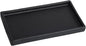 Bathroom Vanity Tray - 11'' Ceramic Rough-Textured Rectangle Countertop Tray, Heavy-Duty Perfume Organizer Plate, Jewelry Ring Tray, Kitchen Soap Dispenser Stone Trays, Black