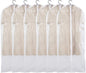 Clear Garment Bags with Full Zipper Lightweight Foldable Dust Proof Breathable Extra Wide Travel Suit Bags for Hanging Clothes Closet Storage, 24''x48'' / 6 Pack