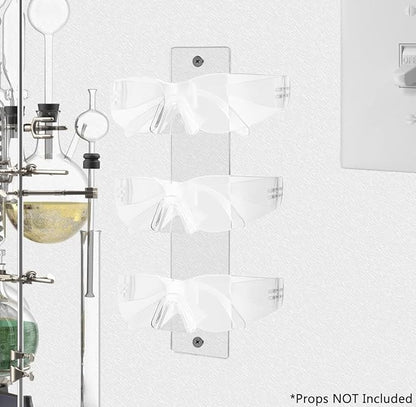 Marketing Holders 6 Pack Eyewear Holder 3 Tier Clear Acrylic Wall Mount with Hardware Hanging Rack for Gift Shops Retailers Home or Commercial Use