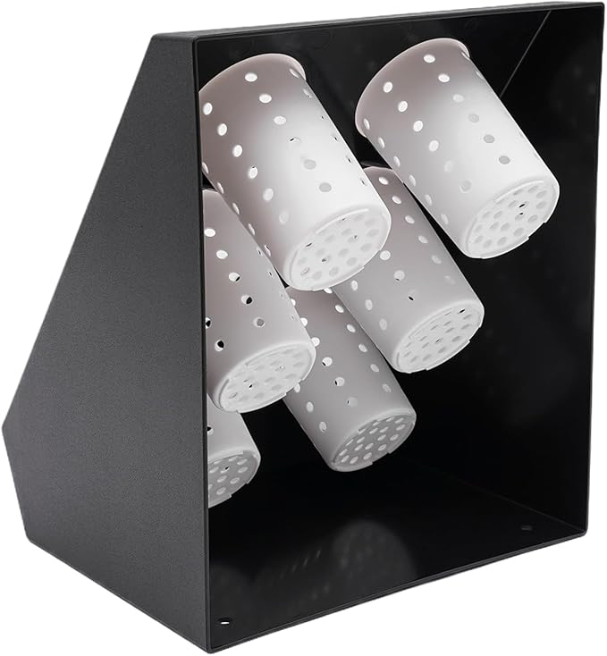 6-Compartment Plastic Utensil Holder，Flatware Cylinder Storage Caddy for Kitchen, Bars, Coffee Shops, Restaurants, Hotels