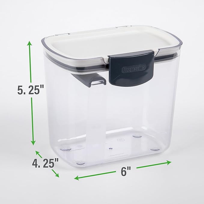 ProKeeper 1 Quart Airtight Powdered Sugar Storage Container – Grey, BPA-Free Plastic