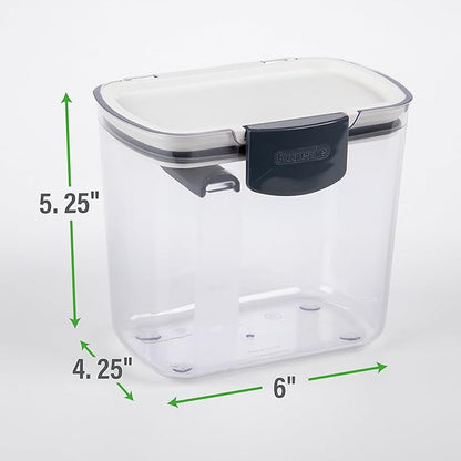 ProKeeper 1 Quart Airtight Powdered Sugar Storage Container – Grey, BPA-Free Plastic