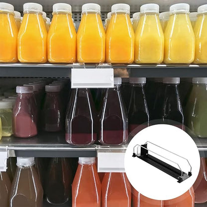 iplusmile 4 Pack Drink Dispenser for Fridge, Self-Pushing Soda Dispenser for Refrigerator, Beverage Bottle Organizer for Pantry Vending Machine Parties (12inch)