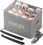 Shoe Organizer for Closet, With 2 Wood Shoes Horn Foldable Shoe Storage Containers Baskets Boxes Bins Adjustable Dividers