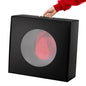Large Hat Box Gift Box Hat Carrier Wide Brim Felt Straw Panama Fedora Cowboy Hats Protecter Organizer Holder Clear Window Display Storage Portable, Black 18.1 * 16.5 * 6.3"