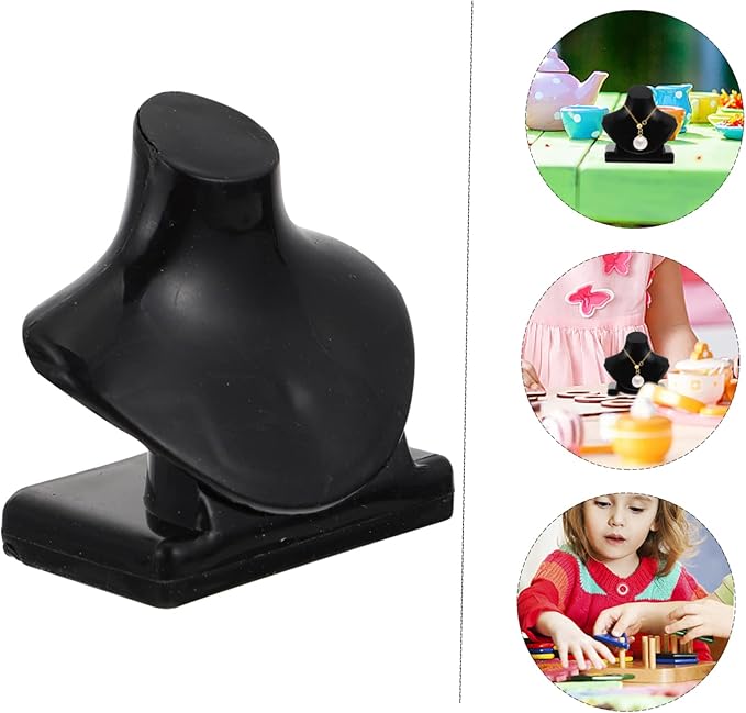 Cabilock Mini Necklace Holder for Dolls 20pcs Play House Miniature Necklace Models Display Jewelry Accessories