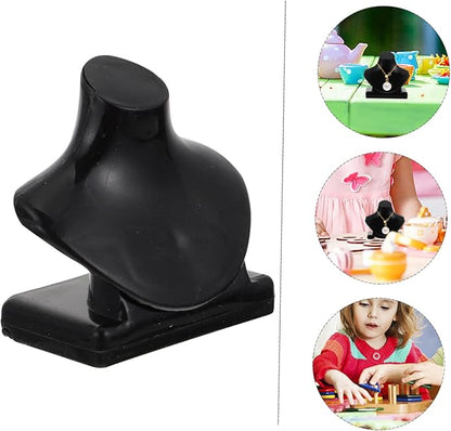 Cabilock Mini Necklace Holder for Dolls 20pcs Play House Miniature Necklace Models Display Jewelry Accessories