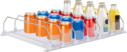 Refrigerator Beverage Storage Box Automatic Beverage Pusher Soda Can Dispenser Refrigerator Storage Box Automatic Pusher Glide Drink Organizer for Kitchen(#3)
