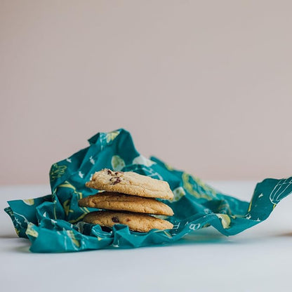 Bee's Wrap Beeswax Wraps for Food - 3 Pack of Assorted Beeswax Wraps - Small, Medium & Large Wrap - Plastic Free Made in USA Reusable Natural Food Wrap - Ocean Print