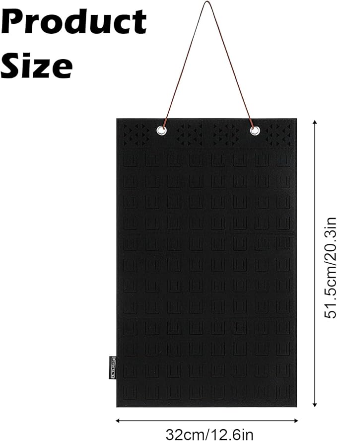 Pin Display - 96 Slots Felt Hanging Brooch Pin Organizer - Enamel Collection Brooch Pins Organizer