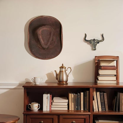 Cowboy Hat Rack Wall Mount 2PC Cowboy Hat Holder Hooks Western Hat Rack Metal Cowboy Hat Hooks Rustic Western Decor Hat Hanger