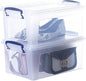 Superio Small Storage Bins with Lids - Clear Boxes for Organizing, Stackable Plastic Containers - BPA Free, Non-Toxic, Odor Free, Organizer for Home, Office, Dorm(2 Pack, 11 Qt)