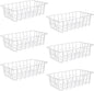 Orgneas Freezer Organizer Bins Metal Wire Storage Baskets for Upright Refrigerator Chest Freezer, Kitchen Pantry Storage and Organization for Fruit Vegetable Soda Cans Toys and Snacks, Set of 6