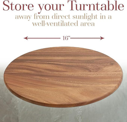 Woodard & Charles Round Lazy Susan Turntable with Stainless Steel Ball Bearing Mechanism - ★★Pack of 6★★