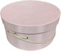 Sarah's Hat Boxes Classic Pink Hat Box – 21.5" x 11.5" (Dia. x Ht.) Handmade in USA – Odorless Non-Toxic Adhesive, Cording Handle – Premium Storage for Hats & Accessories