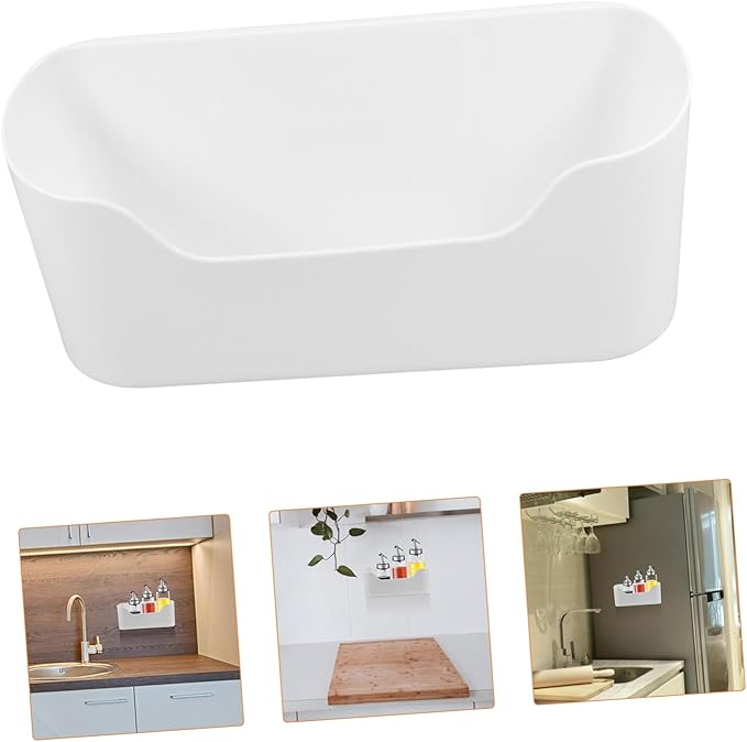 2pcs Bathroom Wall Organizer Wall Mount Kitchen Shelves No Drilling Reusable Remote Storage Box Stationery Organizer Space Saver