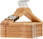 Wooden Hangers 30 Pack Solid Wood Hangers,Heavy Duty Coat Hangers for Closet, Wooden Clothes Hangers for Suits, Shirts, Pants, Jackets(Natural)
