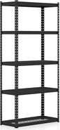 Goplus 5-Tier Metal Shelving Unit, Heavy Duty Wire Storage Rack with Anti-Slip Foot Pads, Height Adjustable Shelves for Warehouse, Kitchen, Living Room, Garage, 15.5" D×35.5" W×72" H