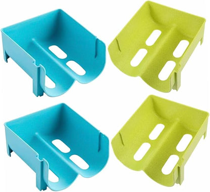 VOSAREA 4-piece Drink Fridge Organizer Stackable Beer Storage Rack Can Storage Box Refrigerator Drawer Boxes for Water Bottles