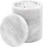 Marble Q-Tip Holder for Bathroom, White Cotton Swab Dispenser, Luxury Bathroom Accessories Countertop Organizer for Cotton Balls & Cotton Rounds, Bathroom Counter Storage Canister