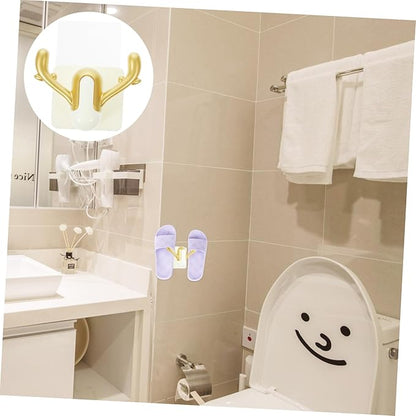 PRETYZOOM 2pcs Slipper Rack for Home Wall Hanging Shoes Organizer Entryway Storage No Drilling Material for Family Bathroom Living