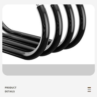 10 Pack Hat Hangers for Closet - Nonslip Space Saving Steel Hat Rack for Baseball Caps, Versatile Hanger Organizer for Belts, Vest, Ties and Scarves (Black)