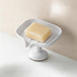 PAVSTINE Self-Draining Soap Dish with Suction Cup, Stand Bar Soap Holder, No Drill Removable Sponge Tray for Shower, Bathroom, Kitchen Sink, Easy to Clean & Keeps Dry, White