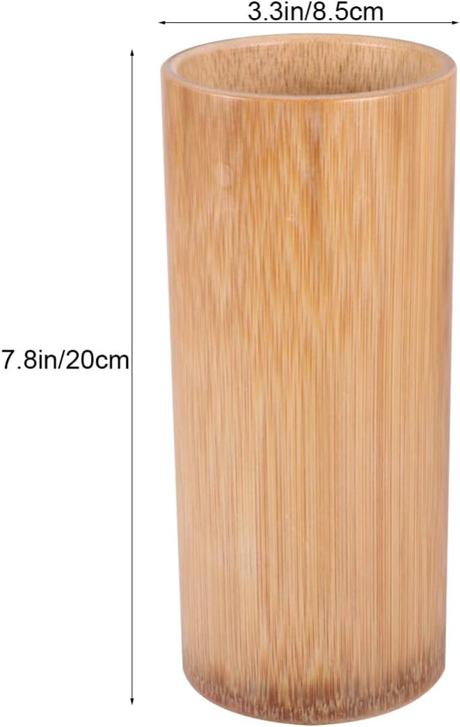 KItchen Utensil Holder Caddy Bamboo Kitchen Tool Holder Chopsticks Storage Barrel Spoon Fork Holder Cutlery Storage Container Organizer 20cm