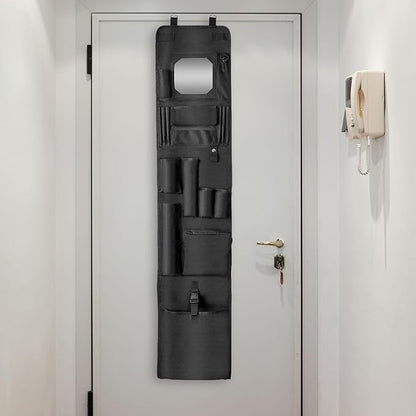 Organizer, Closet Hanging Bag, Lightweight,with Acrylic Soft Mirror Multi Pockets for Garage Office