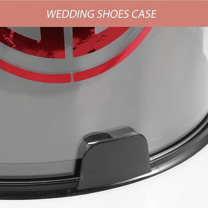 SHINEOFI Wedding Shoes Box Set with Shoe Rack Ribbon and Traditional Wedding Decoration – for Bride Door Blocking