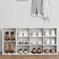 Aenuert 11-Cubby Shoe Rack, 3-Tier Wood Shoe Organizer, Multifunctional Shoe Organizer Bench for Entryway, Mudroom, Hallway, Closet,36.22 * 11.81 * 17.72 Inch,White