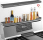 30 Inch Magnetic Stove Top Shelf | 3-Zone Kitchen Organizer with Anti-Slip & Anti-Fall Design | Heat Resistant (-40°F to 446°F) Food-Grade Silicone Spice Rack for Flat-Top Stoves, Grey