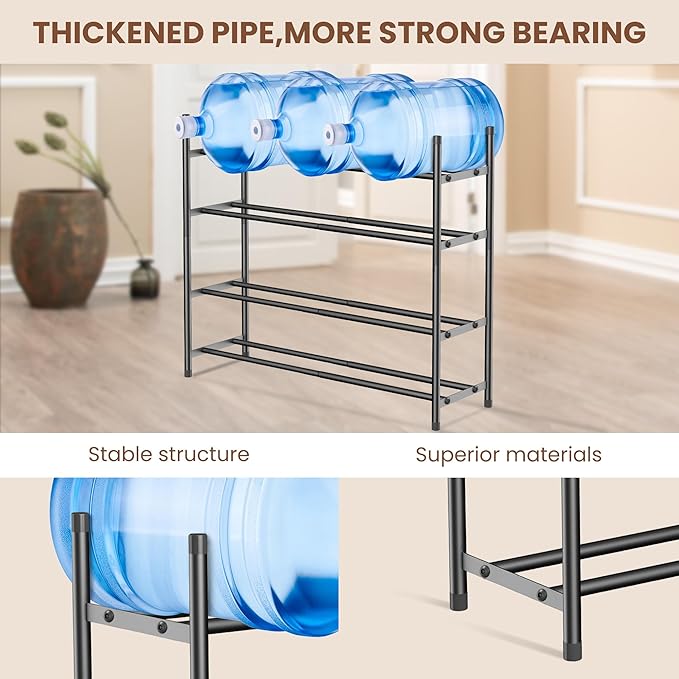 AceMining 4-Tier Expandable Shoe Rack, Adjustable Shoe Rack Shoe Organizer Shoe Shelf, Free Standing Shoe Racks Heavy Duty Metal for Closet Entryway Closet Doorway Front Door Entrance，Black