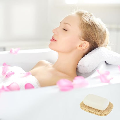 4pcs Soap Lifting Pad for Bar Soap,Beige Non-Slip Soap Saver Pads Self Draining Soap Bars Holder Pads for Kitchen Bathroom Travel Hotel Shower Cleaning Supplies