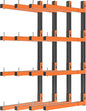 Lumber Storage Rack, Snap-Fit Connection Lumber Rack Wall Mount, Heavy Duty Metal 8 Level-32 Inch Wood Storage Rack