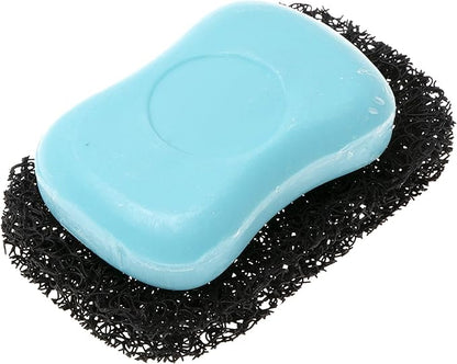 Snowkingdom 4 Pack Black Soap Saver Draining Lift Pad 2.9" x 4.5" PVC Non-BPA Non-Slip Durable