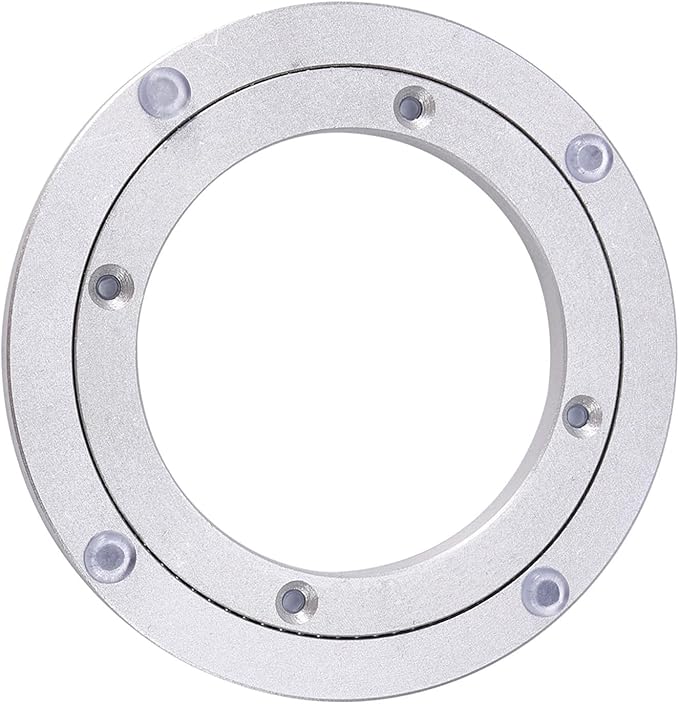Lazy Susan Bearing, Lazy Susan Hardware Turntable Bearing Lazy Susan Parts Heavy Duty Aluminium Alloy Rotating Bearing Plate Turntable Round Dining Table (8 inches*H8.5MM)