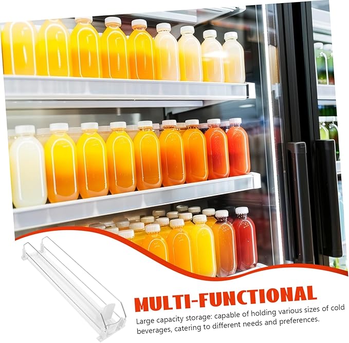 SOLUSTRE Beverage Organizer for Fridge Touchless Drink Pusher Glide Rack Soda Can Holder Capacity Storage