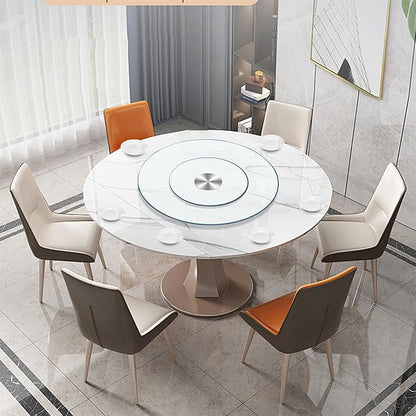 24" Tempered Glass Lazy Susan Turntable for Dining Table Large Tabletop 360° Rotating Tray Clear Serving Plate - Perfect for Family Gatherings, Banquets, and Weddings
