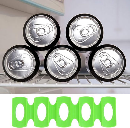 Luxshiny 2pcs Silicone Beverage Holders Stackable Can Rack for Beer Drinks Dishwasher Safe Stacking Mats for Fridge Countertop Organization Easy to Clean Silicone