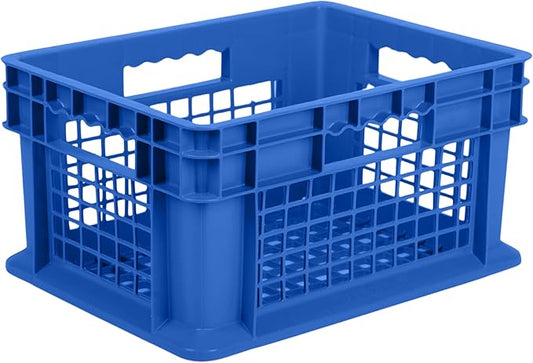 Hudson Exchange 12 x 16 x 8" (4 Pack) Mesh Straight Wall Handled Storage Container Tote, Blue