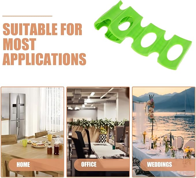 Mobestech 2pcs Fridge Silicone Beer Can Organizer Wine Bottle Stacker Refrigerator Space Saver Drink Holder Rack for Home Party Bar Green
