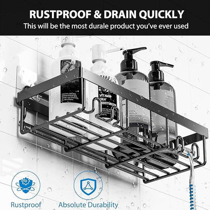 Moforoco Adhesive Shower Caddy Organizer Shelves Rack - 5 Pack Corner Bathroom Storage Organization, Home & Kitchen Decor Inside RV Accessories, Hanging First Apartment Household Camper Essentials