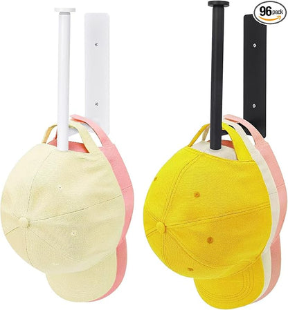 The fashionable carbon steel perforated hat frame is stable and orderly, creating an exclusive space for hats, which is convenient and neat. (white)