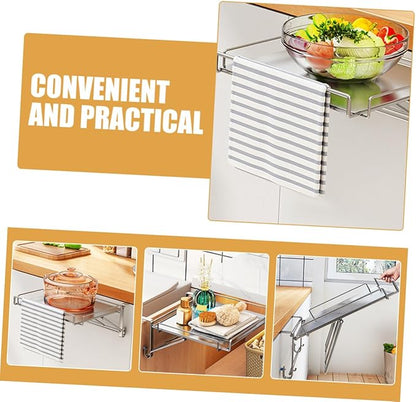 STOBAZA Stainless Steel Kitchen Shelves Storage Cabinet Door Organizer Pantry Spice Rack